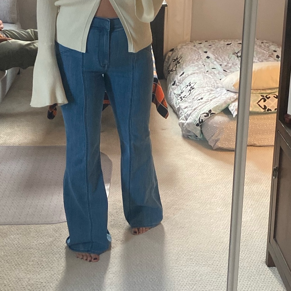 Express Blue Flare & Wide Leg Jeans